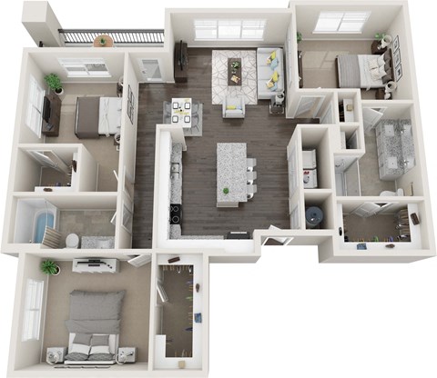 C2 Floor Plan at Anchor Riverwalk, Tampa, Florida